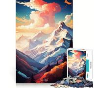 Puzzle de 1000 pièces représentant Une Peinture à l'huile des Alpes, pour Adultes Jeu de logique et de réflexion, Divertissement paisible, découpe Solide, Cadeau précieux 50x75cm