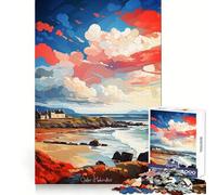 Puzzle de 1000 pièces représentant Une Peinture à l'huile des Hébrides extérieures idéal pour Les Adolescents Jeu Intelligent à Partager en Famille Motif à Assembler pour Les vœux 38x52cm