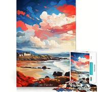 Puzzle de 1000 pièces représentant Une Peinture à l'huile des Hébrides extérieures idéal pour Les Adolescents Jeu Intelligent à Partager en Famille Motif à Assembler pour Les vœux 38x52cm