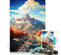 Puzzle de 1000 pièces représentant Une Peinture à l'huile du Tibet, idéal pour Adultes Jeu de logique et de réflexion, pour se détendre et se ressourcer Découpe précise 38x52cm