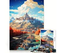 Puzzle de 1000 pièces représentant Une Peinture à l'huile du Tibet, idéal pour Adultes Jeu de logique et de réflexion, pour se détendre et se ressourcer Découpe précise 38x52cm