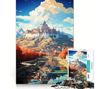 Puzzle de 1000 pièces représentant Une Peinture à l'huile du Tibet idéal pour Les Adolescents Jeu de logique et de Stimulation émotionnelle Divertissement paisible Bords Lisses Cadeau créatif 38x26cm