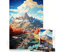 Puzzle de 1000 pièces représentant Une Peinture à l'huile du Tibet idéal pour Les Adolescents Jeu de logique et de Stimulation émotionnelle Divertissement paisible Bords Lisses Cadeau créatif 38x26cm