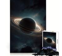 Puzzle de 1000 pièces représentant Une planète Semblable à Saturne avec des Anneaux Lumineux, idéal pour Les passionnés d'espace Cadeau Parfait pour Les Adultes (38x52cm)