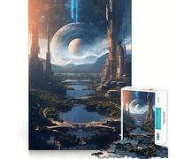 Puzzle de 1000 pièces représentant Une planète Urbaine de Science-Fiction, Un Jeu de logique mentale pour Adolescents, Une pièce de Collection aux Bords Fins et apaisants (50x75cm)