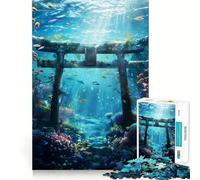 Puzzle de 1000 pièces représentant Une Porte Torii sous-Marine Jeu de Concentration mentale Découpe de précision Bords Lisses Activité captivante pour des soirées tranquilles (50x75cm)