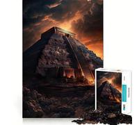 Puzzle de 1000 pièces représentant Une Pyramide Maya Mystique, idéal pour Adultes Jeu d'exercice Mental, Anti-Tension, à Assembler Un Joli Cadeau (38x26cm)