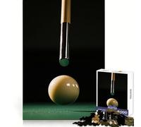 Puzzle de 1000 pièces représentant Une Queue de Billard et des Boules, idéal pour Les Adultes, Stimulant cérébral et Anti-Stress, décoration Murale aux Bords précis (50x75cm)