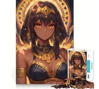 Puzzle de 1000 pièces représentant Une Reine égyptienne aux Bijoux dorés 50x75cm Jeu pour Adultes Découpe Laser pour Un Assemblage Parfait Activité enrichissante idéale pour Les Jours de Pluie