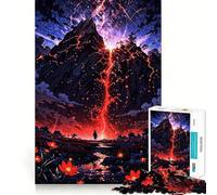 Puzzle de 1000 pièces représentant Une rivière de Lave volcanique,idéal pour Les Adultes Jeu de mémoire,Assemblage sécurisé et Solide,favorisant la création de Liens significatifs (50x75cm)