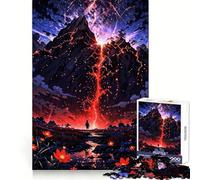 Puzzle de 1000 pièces représentant Une rivière de Lave volcanique, Une Montagne, pour Adultes Stimule la réflexion stratégique, détente légère et Cadeau de Noël idéal (38x26cm)