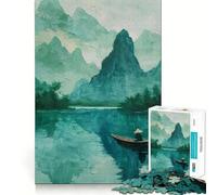 Puzzle de 1000 pièces représentant Une rivière vietnamienne Jeu d'adresse créatif Découpe Nette Composants Robustes Idéal pour Les Voyages pour Les Cerveaux (50x75cm)