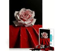 Puzzle de 1000 pièces représentant Une Rose Rose 38x26cm, idéal pour Les Adolescents Ce Puzzle est Un Jouet Mental de qualité supérieure, Parfait pour soulager l'anxiété et Offrir Un Cadeau élégant