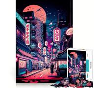 Puzzle de 1000 pièces représentant Une Rue Japonaise de Tokyo, idéal pour Les Adolescents, Stimulant la mémoire et réduisant Le Stress Un Cadeau précieux et de qualité supérieure 38x26cm