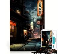 Puzzle de 1000 pièces représentant Une Rue Japonaise de Tokyo, idéal pour Les Adolescents Un Jeu d'adresse apaisant et créatif, Un Cadeau attentionné 50x75cm