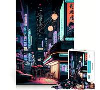 Puzzle de 1000 pièces représentant Une Rue Japonaise de Tokyo, idéal pour Les Adolescents Un Jeu d'adresse pour stimuler Le Cerveau, Un Cadeau apaisant et créatif 38x52cm
