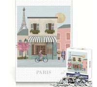 Puzzle de 1000 pièces représentant Une scène de Rue Parisienne avec des Adolescents Stimulation Cognitive,détente et Loisirs Découpe Nette (38x26cm)