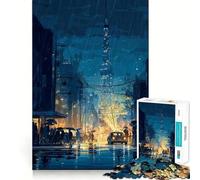 Puzzle de 1000 pièces représentant Une scène de Rue pluvieuse Tokyo, idéal pour Les Adolescents Jeu Intelligent, découpe précise, Cadeau raffiné (50x75cm)