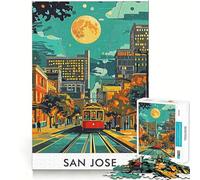 Puzzle de 1000 pièces représentant Une scène Nocturne de San José, idéal pour Les Adolescents Stimule la mémoire, soulage la Tension et Offre Une Belle qualité d'art (38x52cm)