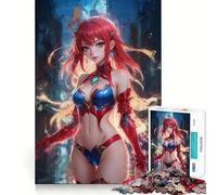 Puzzle de 1000 pièces représentant Une Super-héroïne Sexy, idéal pour Les Adolescents Jeu de logique et de Relaxation, découpe Ferme, Cadeau de Noël 50x75cm