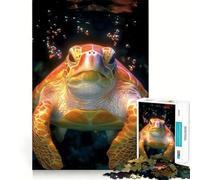 Puzzle de 1000 pièces représentant Une Tortue Marine en Gros Plan, idéal pour Adultes et Adolescents Découpe Lisse, Cadeau touchant (50x75cm)