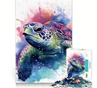 Puzzle de 1000 pièces représentant Une Tortue Marine, idéal pour Les Adultes, pour stimuler la mémoire, se divertir à la Maison et décorer Un Mur (38x26cm)