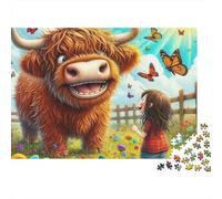 Puzzle de 1000 pièces représentant Une Vache des Highlands dans Un pré,en Carton de qualité supérieure.se détendre,encadrer et créer Une œuvre d'art.Parfait passionnés,Adultes et Coup: 52 x 38 cm.