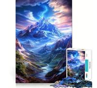 Puzzle de 1000 pièces représentant Une vallée montagneuse Mystique, idéal pour Les Adolescents Un Jouet apaisant et Amusant, aux Lignes épurées et à Collectionner (50x75cm)