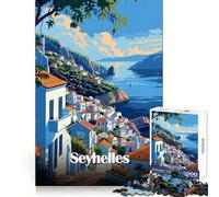 Puzzle de 1000 pièces représentant Une Ville côtière des Seychelles pour Adultes Idéal pour développer l'esprit d'analyse, se détendre et s'évader Cadeau de Saison (38x26cm)