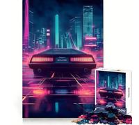 Puzzle de 1000 pièces représentant Une Ville futuriste avec des Voitures rétro idéal pour Les Adolescents Jeu de logique et de réflexion Divertissement Relaxant découpe précise (50x75cm)