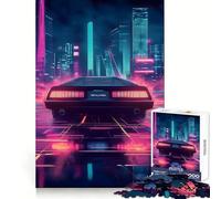 Puzzle de 1000 pièces représentant Une Ville futuriste avec des Voitures rétro idéal pour Les Adolescents Jeu de logique Puissant Bords Nets et créatifs Cadeau Parfait pour Les Moments de détente