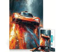 Puzzle de 1000 pièces représentant Une Voiture de Sport Orange, idéal pour Adultes, Jeu de réflexion et de Concentration, Cadeau Parfait pour la Maison ou Les Loisirs (38x26cm)