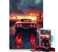 Puzzle de 1000 pièces représentant Une Voiture de Sport Vintage Rouge, idéal pour Les Adolescents Jeu de logique Pure, Relaxant et aux découpes nettes Pièce d'art raffinée (50x75cm)