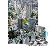 Puzzle de 1000 pièces représentant Une Vue aérienne de Bangkok idéal pour Les Adolescents et Les Adultes Jeu Amusant et Stimulant pour améliorer la mémoire (Dimensions 38x26cm)