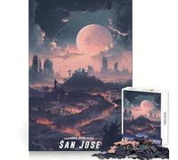 Puzzle de 1000 pièces représentant Une Vue de la Ville de San José, pour Adultes et Adolescents À Construire Lentement, à apprécier Découpe précise Pièce de Collection Artistique (38x52cm)