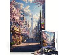 Puzzle de 1000 pièces représentant Une Vue de la Ville de Tokyo, pour Adultes, Jeu Intelligent Anti-Stress, Motif à Assembler, Surprise de Noël 38x26cm