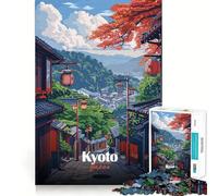 Puzzle de 1000 pièces représentant Une Vue de Rue de Kyoto,au Japon Illustration précise,idéale pour Les articulations,Le Jeu d'esprit et de Relaxation,Une pièce Artistique de Noël (50x75cm)