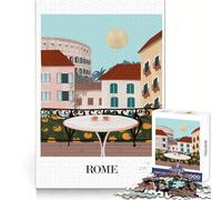 Puzzle de 1000 pièces représentant Une Vue Depuis Un Balcon à Rome,idéal pour Les Adolescents entraînement Intelligent,évasion paisible,découpe Impeccable,Cadeau mémorable (38x52cm)