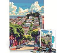 Puzzle de 1000 pièces représentant Une Vue imprenable sur Les collines de San Francisco idéal pour Les Adultes Stimule la mémoire favorise Le Plaisir en Groupe et Offre Un Cadeau aux Bords Nets