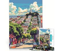Puzzle de 1000 pièces représentant Une Vue imprenable sur San Francisco Depuis Les hauteurs, idéal pour Les Adolescents Jeu Intelligent et Convivial, à Assembler en Groupe Décoration Murale (50x75cm)