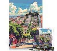 Puzzle de 1000 pièces représentant Une Vue imprenable sur San Francisco Depuis Les hauteurs, idéal pour Les Adolescents Jeu Intelligent et Convivial, à Assembler en Groupe Décoration Murale (50x75cm)