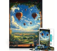 Puzzle de 1000 pièces représentant Une Vue sur des montgolfières,Assemblage sans Couture,pièces précises,activité Amusante en Famille (38x26cm)