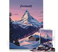Puzzle de 1000 pièces représentant Une Vue sur la Montagne de Zermatt, en Suisse, idéal pour Les Adolescents, pour développer Leur réflexion et se détendre Bords Nets Cadeau de Noël (50x75cm)