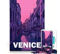 Puzzle de 1000 pièces représentant Venise,Un Jeu créatif et Stimulant,aux découpes nettes et aux Composants Robustes,idéal pour Les Voyages (50x75cm)