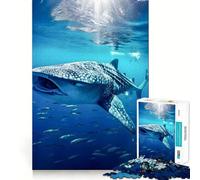 Puzzle de 1000 pièces Requin-Baleine pour Adolescents Stimulation mentale Activité de découpage de Haute précision et de détente (38x52cm)