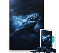 Puzzle de 1000 pièces Requin dans Les Profondeurs pour Adultes, 1000 pièces, Jeu de logique et de Construction Amusant et précis, Cadeau mémorable 50x75cm