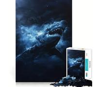 Puzzle de 1000 pièces Requin dans Les Profondeurs pour Adultes, Jeu de logique et de précision, idéal pour Jouer à l'intérieur ou comme Cadeau précieux 38x26cm