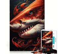 Puzzle de 1000 pièces Requin Mon ami drôle pour Adultes, Anti-Stress, Coupe ajustée, Cadeau du Père Noël 50x75cm