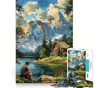 Puzzle de 1000 pièces Retraite en Montagne pour Adolescents Un pour développer sa mémoire, se détendre et s’Amuser (50x75cm)