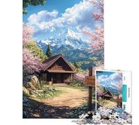 Puzzle de 1000 pièces Retraite sous Les cerisiers en Fleurs pour Adolescents Un Jeu addictif pour cultiver la Patience Un défi Stimulant Un pour Un Anniversaire (Dimensions 38x52cm)